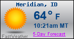 Weather Forecast for Meridian, ID
