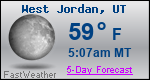 Weather Forecast for West Jordan, UT
