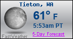 Weather Forecast for Tieton, WA