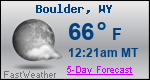 Weather Forecast for Boulder, WY