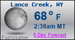 Weather Forecast for Lance Creek, WY