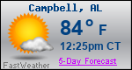 Weather Forecast for Campbell, AL