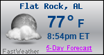 Weather Forecast for Flat Rock, AL