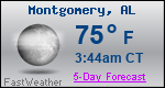 Weather Forecast for Montgomery, AL
