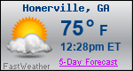 Weather Forecast for Homerville, GA