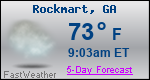 Weather Forecast for Rockmart, GA