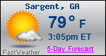 Weather Forecast for Sargent, GA