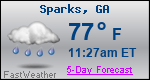 Weather Forecast for Sparks, GA
