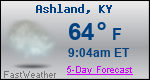 Weather Forecast for Ashland, KY