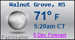 Weather Forecast for Walnut Grove, MS
