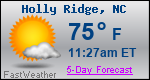 Weather Forecast for Holly Ridge, NC