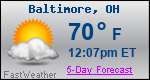 Weather Forecast for Baltimore, OH