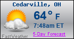 Weather Forecast for Cedarville, OH