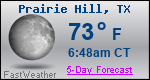 Weather Forecast for Prairie Hill, TX