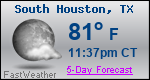 Weather Forecast for South Houston, TX
