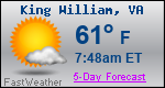 Weather Forecast for King William, VA