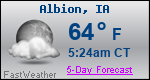 Weather Forecast for Albion, IA