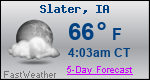 Weather Forecast for Slater, IA