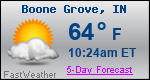 Weather Forecast for Boone Grove, IN