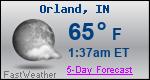 Weather Forecast for Orland, IN
