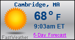 Weather Forecast for Cambridge, MA