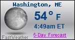 Weather Forecast for Washington, ME