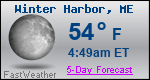 Weather Forecast for Winter Harbor, ME