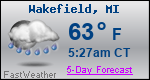 Weather Forecast for Wakefield, MI