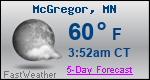 Weather Forecast for McGregor, MN