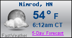 Weather Forecast for Nimrod, MN