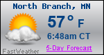 Weather Forecast for North Branch, MN