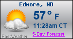 Weather Forecast for Edmore, ND