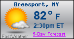 Weather Forecast for Breesport, NY