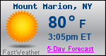 Weather Forecast for Mount Marion, NY