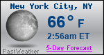 Weather Forecast for New York, NY