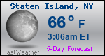 Weather Forecast for Staten Island, NY