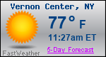 Weather Forecast for Vernon Center, NY