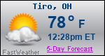 Weather Forecast for Tiro, OH