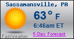 Weather Forecast for Sassamansville, PA