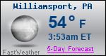Weather Forecast for Williamsport, PA