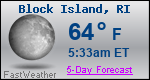 Weather Forecast for Block Island, RI