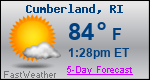 Weather Forecast for Cumberland, RI