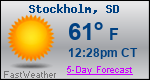 Weather Forecast for Stockholm, SD