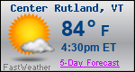 Weather Forecast for Center Rutland, VT