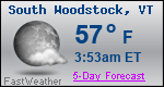 Weather Forecast for South Woodstock, VT