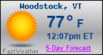 Weather Forecast for Woodstock, VT