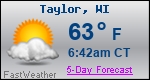 Weather Forecast for Taylor, WI