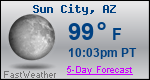 Weather Forecast for Sun City, AZ