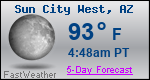 Weather Forecast for Sun City West, AZ