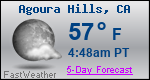 Weather Forecast for Agoura Hills, CA